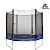 Батут DFC Trampoline Fitness 8ft наружн.сетка, синий (244см)